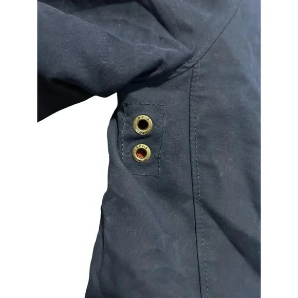 Orvis Men’s Large Navy Hooded Coat Plaid Lined - Picture 9 of 9